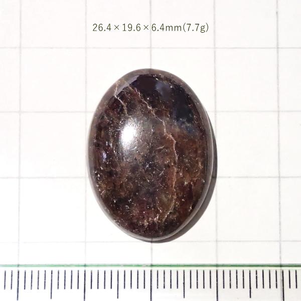 1767-『天然石ルース』　ガーネット（ホール無）　約26x20mm（7.7ｇ）　１個 | 