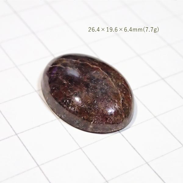1767-『天然石ルース』　ガーネット（ホール無）　約26x20mm（7.7ｇ）　１個 |  | 01