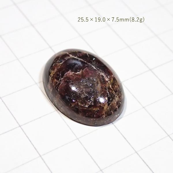 1768-『天然石ルース』　ガーネット（ホール無）　約26x19mm（8.2ｇ）　１個 |  | 02