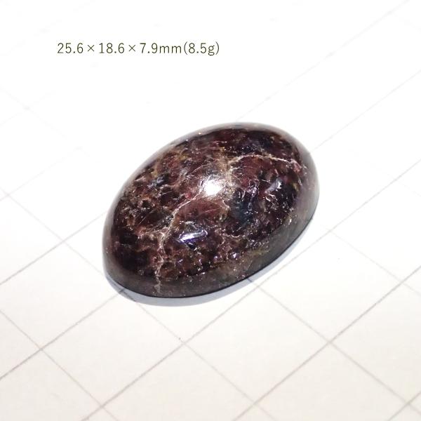 1769-『天然石ルース』　ガーネット（ホール無）　約26x19mm（8.5ｇ）　１個 |  | 02