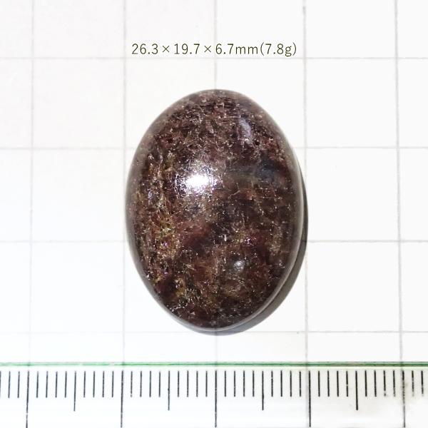 1770-『天然石ルース』　ガーネット（ホール無）　約26x20mm（7.8ｇ）　１個 | 