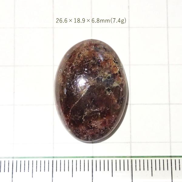1771-『天然石ルース』　ガーネット（ホール無）　約27x19mm（7.4ｇ）　１個 | 