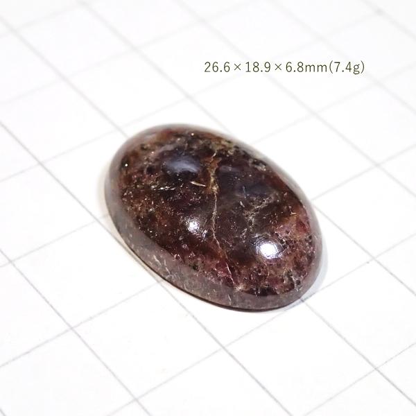 1771-『天然石ルース』　ガーネット（ホール無）　約27x19mm（7.4ｇ）　１個 |  | 01