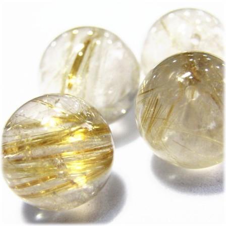 1931-天然石 12mm丸玉 ルチルクオーツ ※1粒 | 