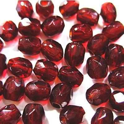 0195-6FC/9011　ガーネット　６ミリ　２５個/１パック | 