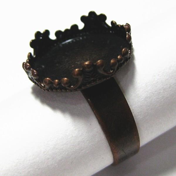 1956-『指輪パーツ』　セッティングリング　銅古美　１５mm（トレイ部分）　３個/１セット |  | 01