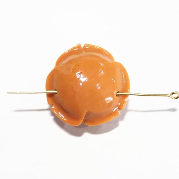 2015-【人造コーラル】　薔薇　ブラウン　横ホール　２４mm　１個 |  | 01