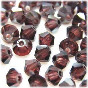 2052-SB3BU-S スワロフスキー 3mmソロバン バーガンディーサテン 25個/1パック | 