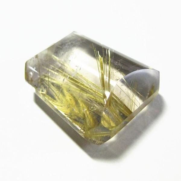 21209-《天然石ペンダント》　ゴールド・ルチルクォーツ　約２６ｘ２２mm（１０．４ｇ）　１個 |  | 01