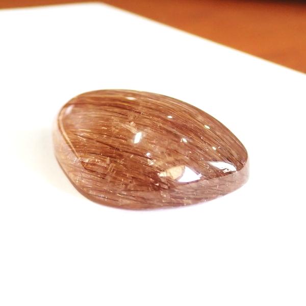 21213-《天然石ペンダント》　レッドルチルクォーツ　約３０ｘ２３mm（１０ｇ）　１個 |  | 01