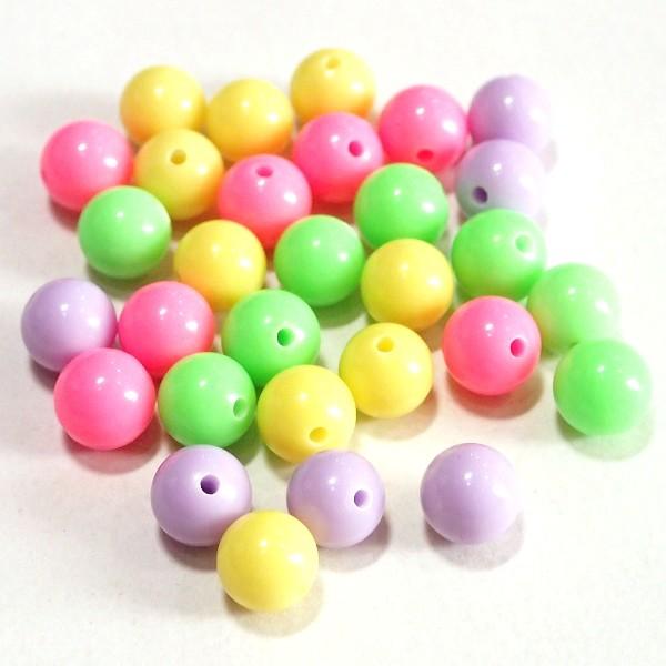 21307-《天然石いろいろ》　合成ターコイズミックスカラー　６mm　３０個/１パック | 