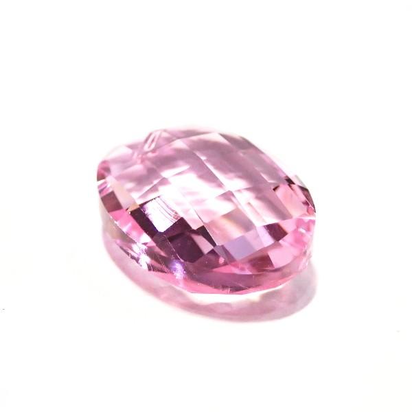 21455-〔ガラス〕　ペンダント　カットオーバル　ピンク　２５ｘ１８ｘ９mm　１個 |  | 01