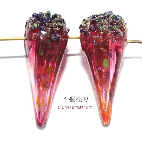 21501-〔ＵＳＡランプワーク〕Hollow Spike　空洞で透け感があるビーズ　３０ｘ１２mm（トップホール２．５ｍｍ）　１個 | 