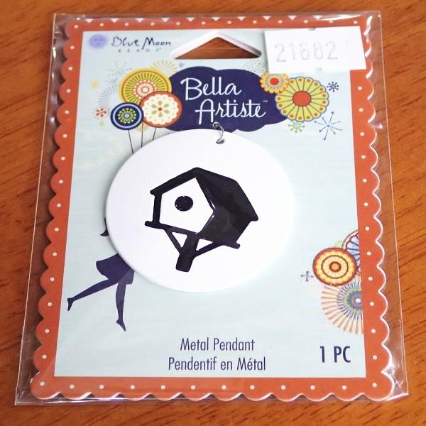 21682-《Blue Moon Beads》　バードハウスペンダント　４０mm　１個 | 