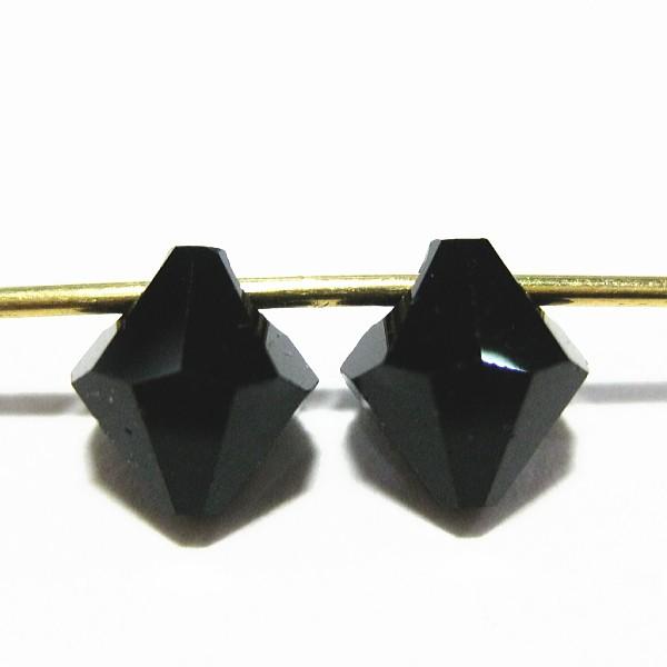 22069-swarovski　＃6301　ジェット　６mm　２個/１セット | 