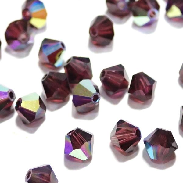 2245-SB4BU-AB スワロフスキー ４mmソロバン　バーガンディーAB 25個/1パック | 