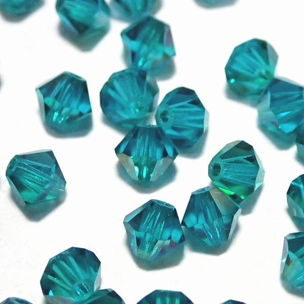 2292-SB4ＺＩ-ＣＨＡ スワロフスキー ４mmソロバン ブルージルコン・シャンパン　25個/1パック | 