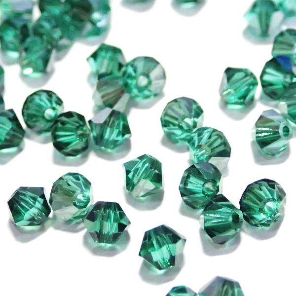 2309-SB4LEM-S スワロフスキー ４mmソロバン ライトエメラルドサテン 25個/1パック | 