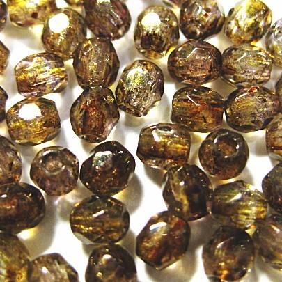 0233-6FC/15695　ラスタートランスゴールドスモーキートパース　６ミリ　２５個/１パック | 