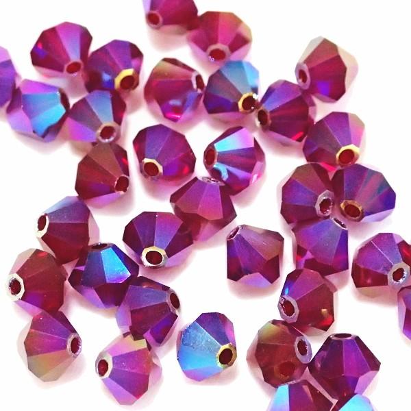 2343-SB4SI-AB2X スワロフスキー ４mmソロバン シャムAB2X 25個/1パック | 