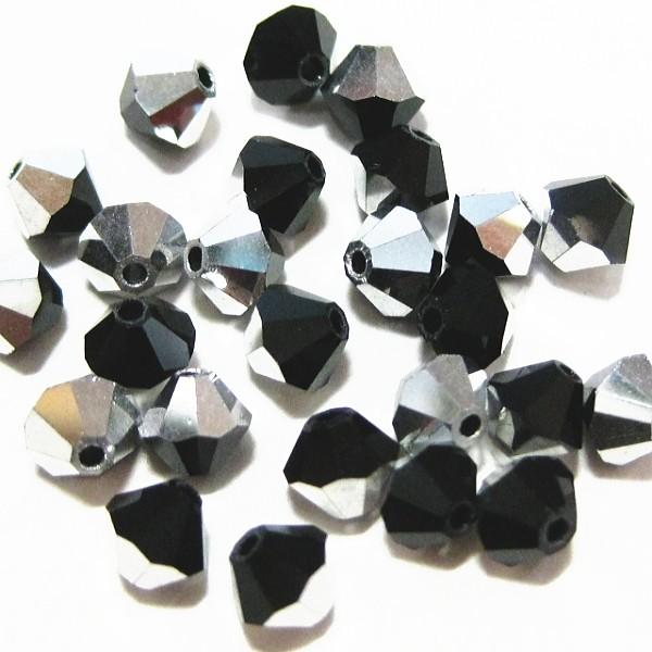 2386-SB4JE-CAL スワロフスキー ４mmソロバン ジェット−シルバー　25個/1パック | 