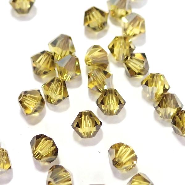 2419-SB4LT-S スワロフスキー ４mmソロバン ライトトパーズサテン 25個/1パック | 