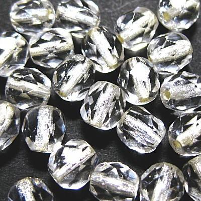 0244-6FC/SL0003　クリスタルシルバーライン　６ミリ　２５個/１パック | 