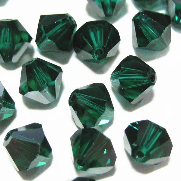 2566-ＳＢ６ＥＭ-Ｓ　スワロフスキー 6mmソロバン　エメラルド・サテン　２５個/１パック | 