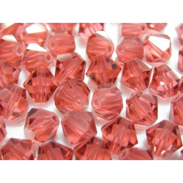 2611-SB6PAD クリスタルガラス 6mmソロバン　パパラッチャ 25個/1パック | 