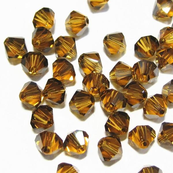 2698-ＳＢ５ＴＯ-Ｓ　スワロフスキー 5mmソロバン　トパーズ・サテン　２５個/１パック | 