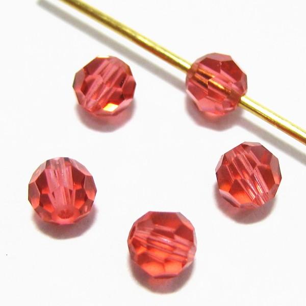 2721-クリスタルガラス ＃5000　パパラッチャ　４mm　５個/１パック | 