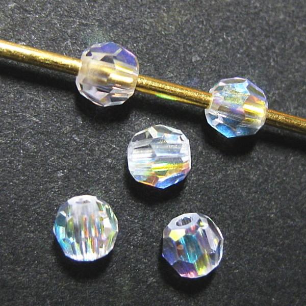 2852-クリスタルガラス ＃5000　クリスタルオーロラ　３mm　５個/１パック | 