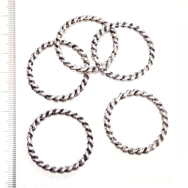 2868-《輪パーツ》　リングパーツ　銀古美　３１mm　５個/１パック |  | 01