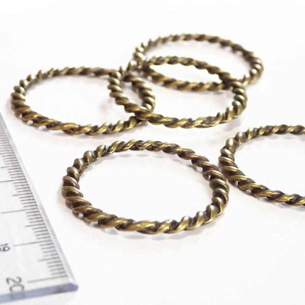 2870-《輪パーツ》　リングパーツ　真鍮古美　３１mm　５個/１パック | 