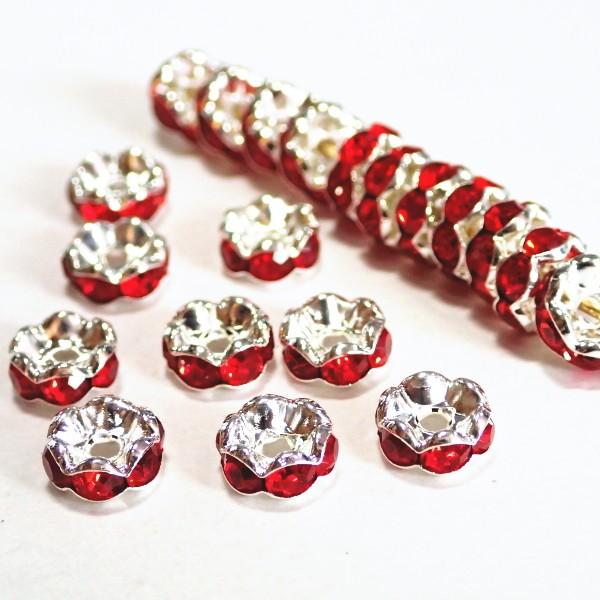 2895-《ラインストーンロンデル》　波ロンデル　ヒヤシンス/Ｓ　７mm　２０個/１パック | 