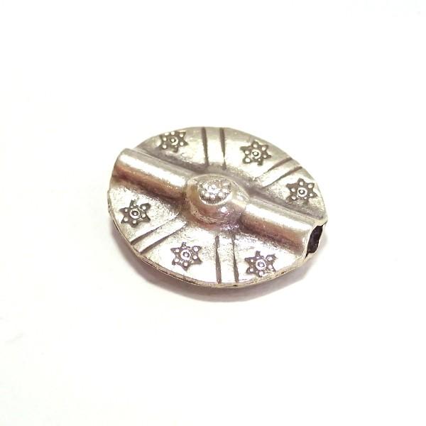 30142-【シルバー９２５】　ビーズ　楕円　２０ｘ１８mm　１個 |  | 01