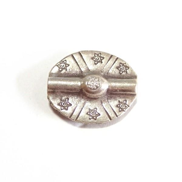 30142-【シルバー９２５】　ビーズ　楕円　２０ｘ１８mm　１個 |  | 02