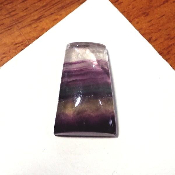 30311-『天然石ルース』　フローライト（ホール無）　約２４ｘ１６mm（６．３ｇ）　１個 | 