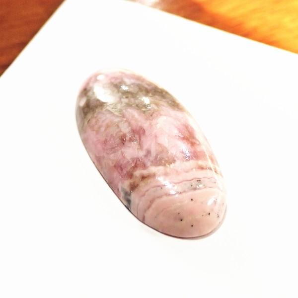 30331-『天然石ルース』　インカローズ（ホール無）　約２９ｘ１４mm（５．２ｇ）　１個 |  | 01