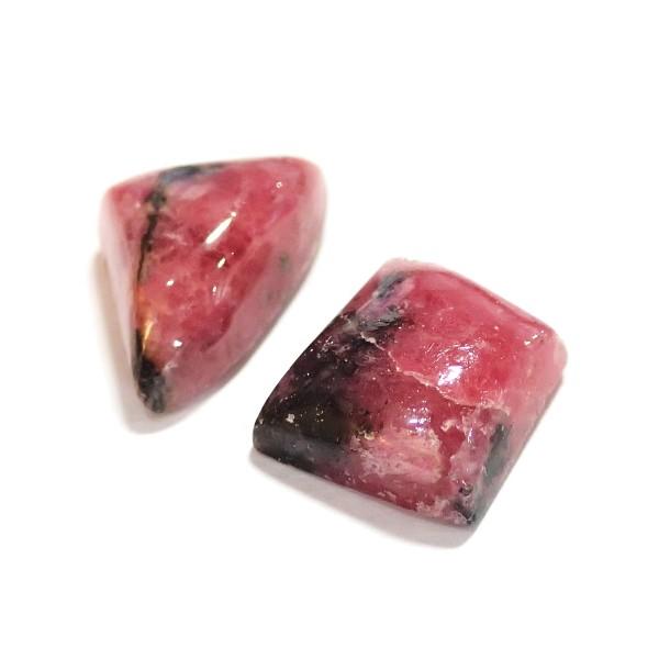 30336-『天然石ルース』　インカローズ（ホール無）　約１８ｘ１２/１４ｘ１３mm（５．１ｇ）２個/１セット |  | 02