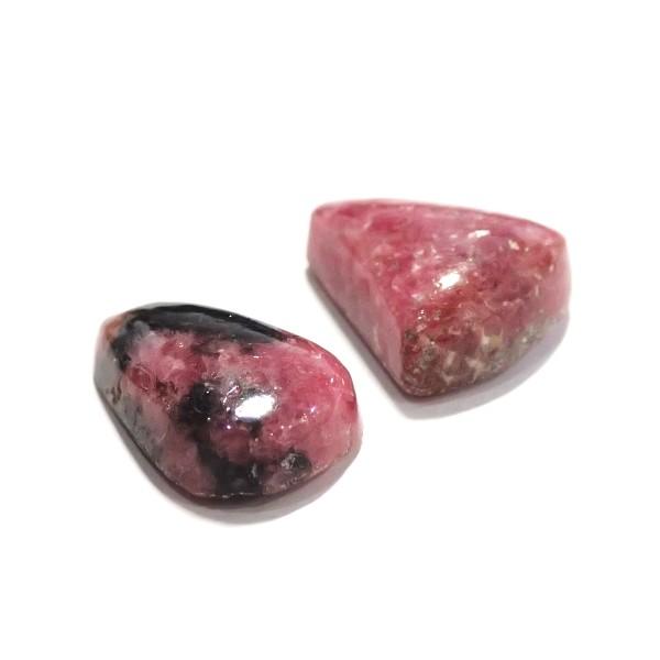 30337-『天然石ルース』　インカローズ（ホール無）　約１７ｘ１５/１８ｘ１２mm（５．７ｇ）２個/１セット |  | 01