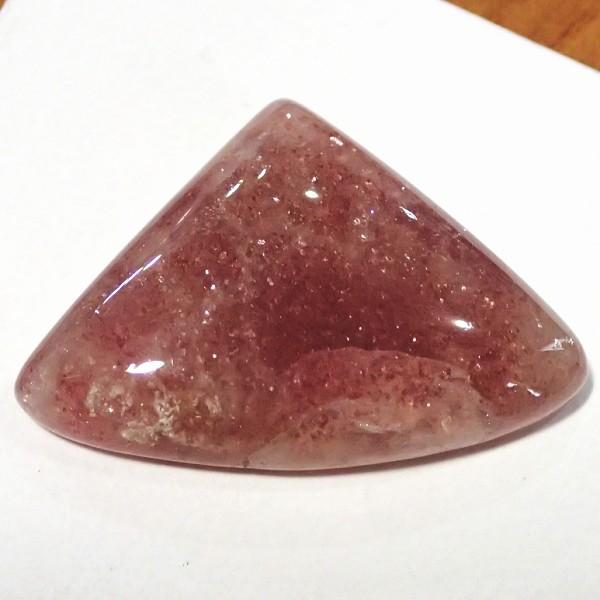 30353-『天然石ルース』　ストロベリークォーツ（ホール無）　約３４ｘ２４mm（７．５ｇ）　１個 | 