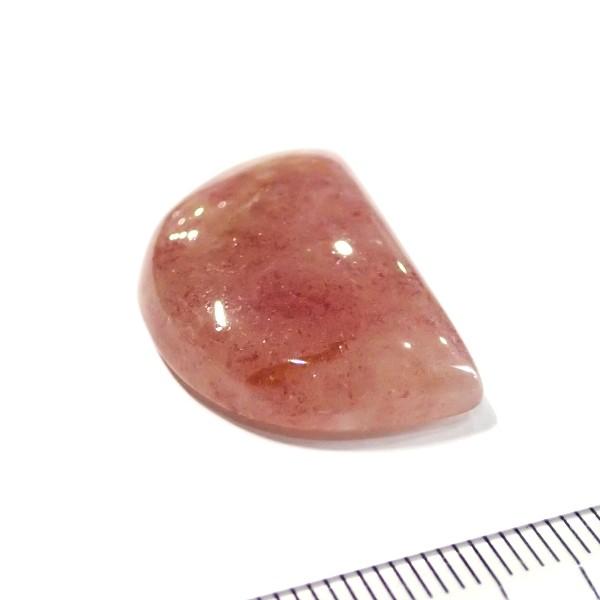 30355-『天然石ルース』　ストロベリークォーツ（ホール無）　約２４ｘ１８mm（４．９ｇ）　１個 |  | 01
