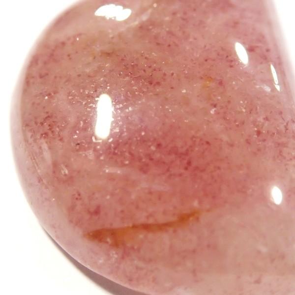 30355-『天然石ルース』　ストロベリークォーツ（ホール無）　約２４ｘ１８mm（４．９ｇ）　１個 |  | 03