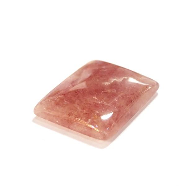 30361-『天然石ルース』　ストロベリークォーツ（ホール無）　約２５ｘ２１mm（６．４ｇ）　１個 |  | 02
