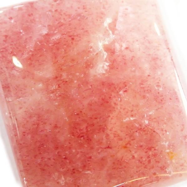 30361-『天然石ルース』　ストロベリークォーツ（ホール無）　約２５ｘ２１mm（６．４ｇ）　１個 |  | 03