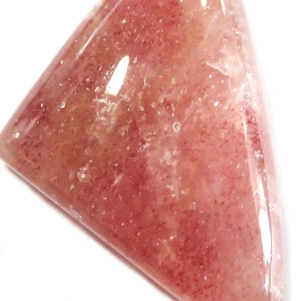 30364-『天然石ルース』　ストロベリークォーツ（ホール無）　約３４ｘ２０mm（６．１ｇ）　１個 |  | 03