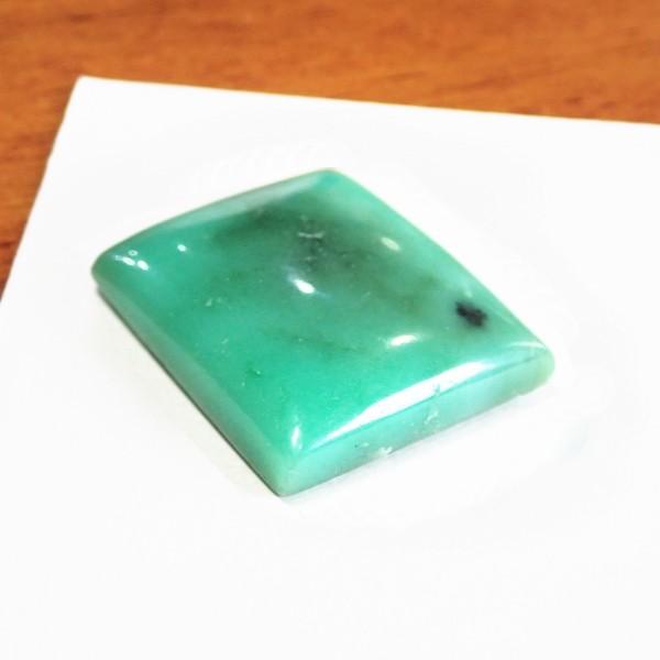 30371-『天然石ルース』　クリソプレーズ（ホール無）　約２６ｘ１３mm（９．５ｇ）　１個 |  | 01