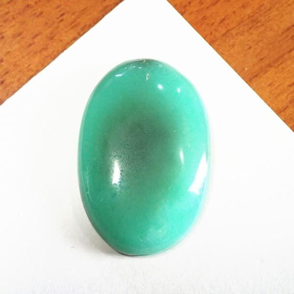 30372-『天然石ルース』　クリソプレーズ（ホール無）　約３４ｘ２３mm（９．８ｇ）　１個 | 