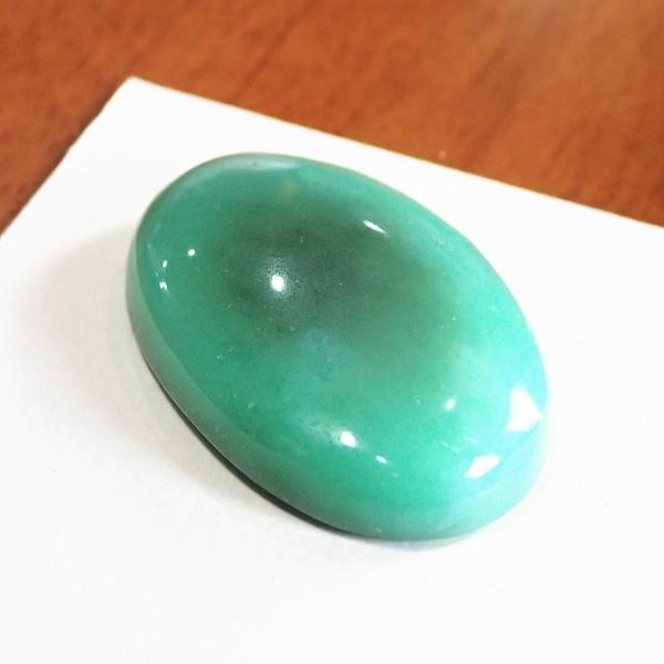 30372-『天然石ルース』　クリソプレーズ（ホール無）　約３４ｘ２３mm（９．８ｇ）　１個 |  | 01